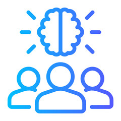 brainstorming gradient icon