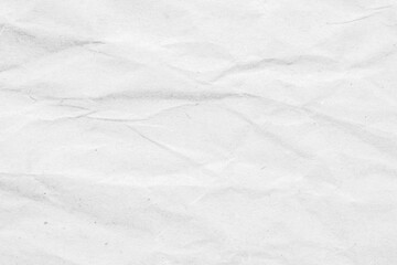 Abstract white crumpled and creased recycle paper texture background