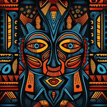 adbstract tribal african pattern wallpaper background
