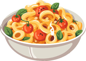 pasta, color pasta vector illustration