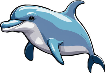 Fototapeta premium dolphin, color dolphin vector illustration