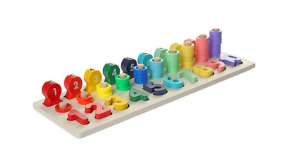 Educational toy for children isolated on white