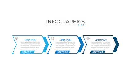 Vector Infographic label design template with icons and 3 options or steps.