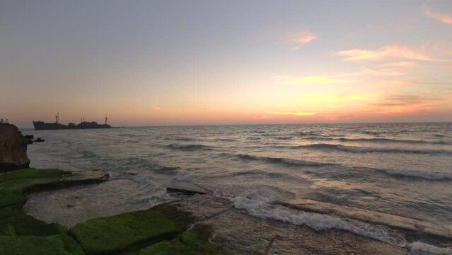 Attractive view of Beach in Kish Island in Persian Gulf