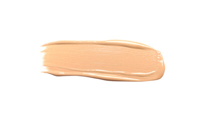 Smear of skin foundation isolated on white, top view