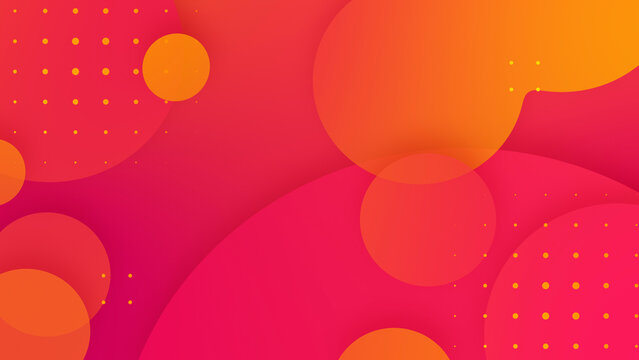 Orange yellow dynamic creative background. Abstract geometric modern illustration. Magenta funny childish layout cover. Full color gradient orange template fluid design. Red sunny kids trendy banner
