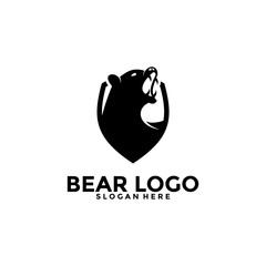 Bear logo vector icon illustration, Bear logo template