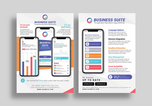 Mobile App Flyer Poster Table Tent Layout