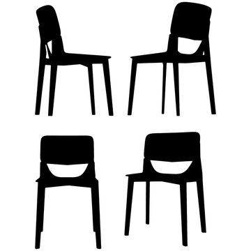chair silhouette from many angles