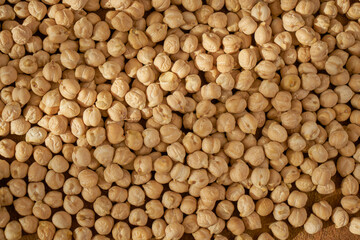 chickpeas on a wooden countertop