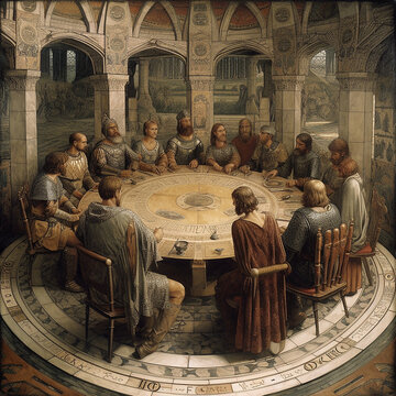Knights of Round Table. Council of Knights..