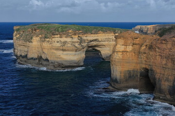 Mutton Bird Island as seen from Island Arch Lookout off Loch Ard Gorge. Port Campbell NP-Australia-819