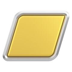 3D button. Empty button. 3D illustration.