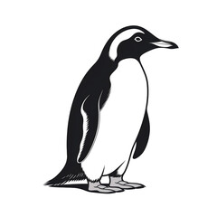 Obraz premium penguin bird on white background