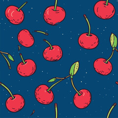 Seamless Colorful Cherries Pattern.

Seamless pattern of Cherries in colorful style. Add color to your digital project with our pattern!