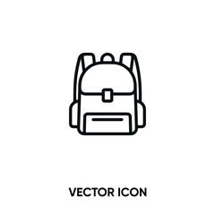 School bag vector icon. Modern, simple flat vector illustration for website or mobile app. Bag symbol, logo illustration. Pixel perfect vector graphics	