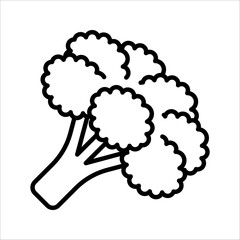 Broccoli line icon, outline vector sign, linear pictogram vector illustration on white background