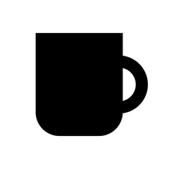 飲み物、マグカップを表す塗りつぶしスタイルのアイコン