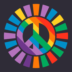 Fototapeta premium Colorful symbol of peace
