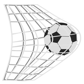 the ball is shot into the goal illustration