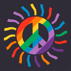 Obraz premium Colorful symbol of peace