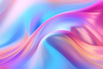 Abstract colorful holographic textured background. Holographic waves. Created with generative AI.
