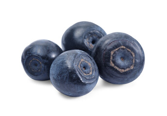 Tasty fresh ripe bilberries isolated on white