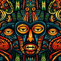 Fototapeta na wymiar adbstract tribal african pattern wallpaper background