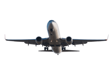 airplane in the sky isolated