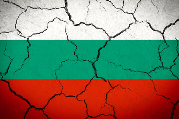 Bulgaria - cracked country flag