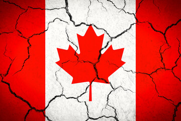 Canada - cracked country flag