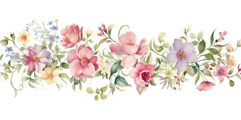 Elevate Your Art with Captivating Watercolor Floral Backdrops  Generative AI Images