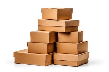 Stack of Cardboard Boxes. Storage Boxes, cardboard containers.