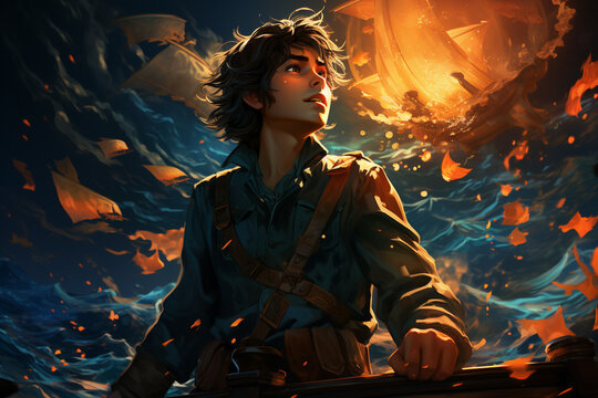 essence of Sinbad is legendary quest comes to life, capturing the intrepid explorer's determination and the allure of his adventurous journey