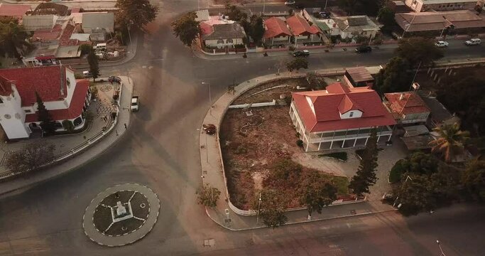 Aerial view of the town Benguela Province Lobito Angola