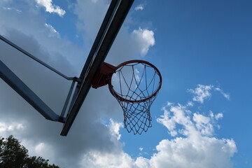 basketball hoop against sky
