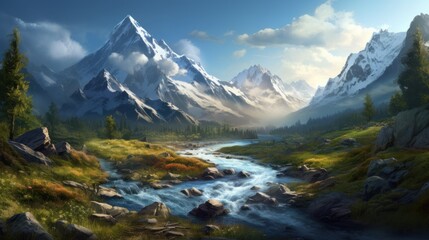 Obraz premium Amazing Fantasy Landscape Game Art