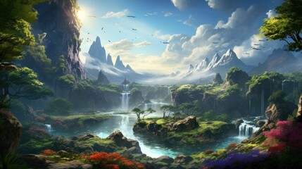 Amazing Fantasy Landscape Game Art