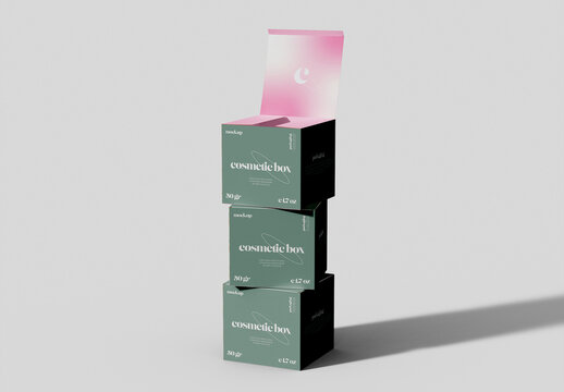 Stacked Box Packaging Design Mockup