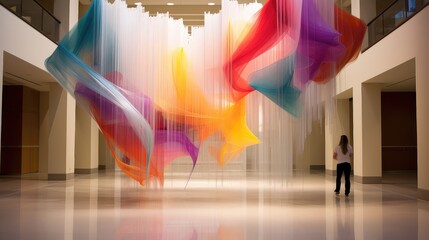 Abstract art installation, colorful - Powered by Adobe