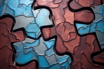 macro shot of puzzle piece texture