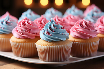 cupcake gender reveal party AI generated art