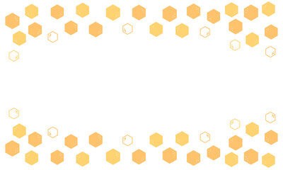 Beehive honey sign with hexagon grid cells on white background vector.