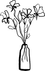 Fototapeta na wymiar Doodle flower 