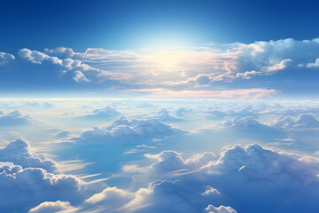 blue sky with clouds background AI Generated art