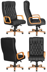 Office computer chair for the head. Interior element. Isolated from the background. From different angles