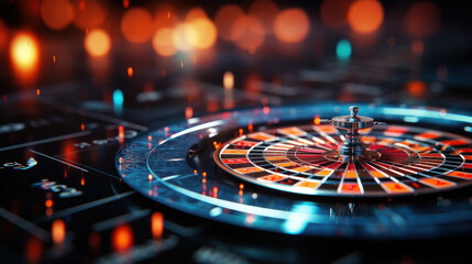 Bullseye Precision: Macro Target in Focus. Generative AI - obrazy, fototapety, plakaty