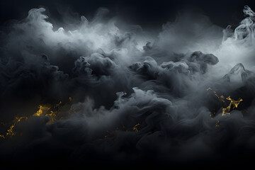 Fototapeta premium dark storm cloud illustration ,the sky is filled with dark clouds background ,generative ai