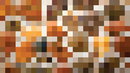 Colorful Pixelated Orange Geometric grid modern abstract pixel Noise Vector texture, Tile seamless pattern background