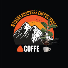 Coffee t-shirt design.